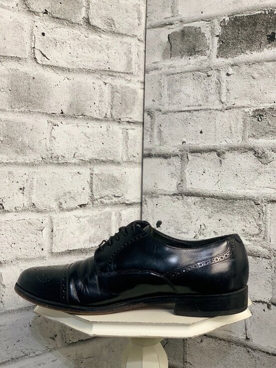 Florsheim Oxford Mens 8.5 D Black Leather Lace Up Brogue Cap Toe Dress Shoes main image 10